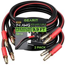 Cabo de alto-falante GearIt 14 AWG com plugues Banana, pacote de 3 m e 2