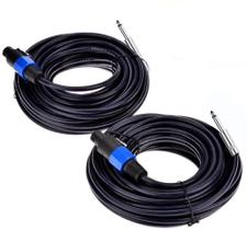 Cabo de alto-falante Yuyaokk 12 Gauge AWG 60m Speakon para 1/4 macho Cabo de alto-falante Yuyaokk 12 Gauge AWG 60m Speakon para 1/4 macho