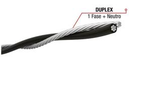 Cabo De Alumínio Com 100 Metros Duplex Neutro Nú 25mm De 1kv