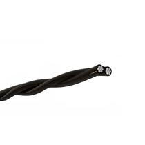 Cabo De Alumínio Duplex 25- Ni Preto - Rolo Com 75 Metros