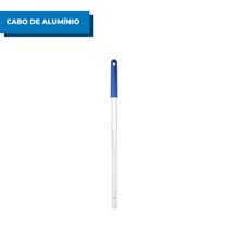 Cabo de Alumínio Fosco Com Manopla e Ponteira Rosca Trava 50cm Bralímpia