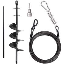 Cabo de amarração e estaca para cães CatAve Heavy Duty para cães 95 kg Cabo de amarração e estaca para cães CatAve Heavy Duty para cães 95 kg