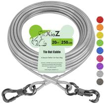 Cabo de amarração para cães XiAz Heavy Duty de 20 pés para cães de até 250 libras Cabo de amarração para cães XiAz Heavy Duty de 20 pés para cães de até 250 libras