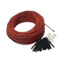 Cabo De Aquecimento De Piso Em Fibra De Carbono 12K, 10-100 Metros, 33 Ohm/M, 220V, Fios De