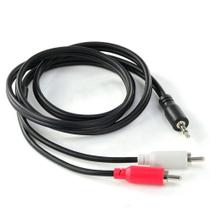 Cabo De áudio 2 Rca Macho Para P2 3.5mm Macho 1 Metro - Cabo De áudio 2 Rca Macho Para P2 3.5mm Macho 1 Metro -