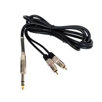 Cabo De Áudio 2 Rca Stereo X P10 Estéreo Mxt 1,8 Metros Ouro
