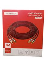 Cabo de Áudio 2RCA para 2RCA 3M Tomate MCB-046A - Conectores Banhados a Ouro