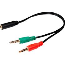 Cabo De Audio 2X P2 Macho X P2 Femea 18Cm