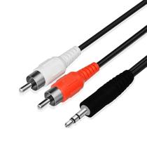 Cabo de Áudio Auxiliar 2 RCA x TRS 3.5mm Estéreo 1.5 Metros
