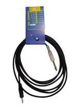 Cabo de áudio auxiliar P2 Estéreo x P10 mono (3 mts) - JJF Cabo de áudio auxiliar P2 Estéreo x P10 mono (3 mts) - JJF