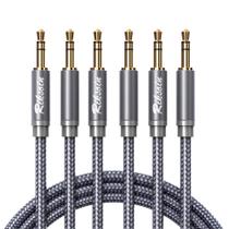 Cabo de áudio auxiliar RIKSOIN 3,5 mm macho para macho, pacote com 3 Cabo de áudio auxiliar RIKSOIN 3,5 mm macho para macho, pacote com 3