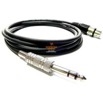 Cabo de Áudio Blindado Canon XLR Fêmea P10 Estéreo 4 Metros