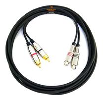 Cabo de Áudio Blindado RCA Macho RCA Fêmea Duplo 6 Metros Cabo de Áudio Blindado RCA Macho RCA Fêmea Duplo 6 Metros