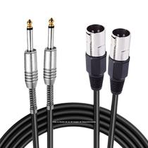 Cabo de Áudio Blindado XLR Macho Duplo P10 Duplo 7 Metros
