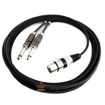 Cabo de Áudio Blindado Y Canon XLR Fêmea P10 Duplo 4 Metros