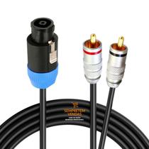 Cabo de Áudio Blindado Y Speakon Macho RCA Duplo 6 Metros Cabo de Áudio Blindado Y Speakon Macho RCA Duplo 6 Metros