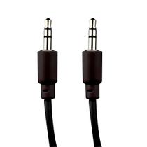 Cabo de Audio C-042 EVUS P2 + P2 PLUG 3.5MM Stereo C-042 Niquel 1M Preto