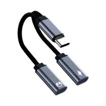Cabo De Áudio Com Conector Duplo Tipo-C 2 Em 1 Adaptador De Carregamento Rápido PD60W OTG Para Cabo De Áudio Com Conector Duplo Tipo-C 2 Em 1 Adaptador De Carregamento Rápido PD60W OTG Para