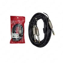 Cabo de Áudio Conector 6,35mm para 2x 6,35mm - 3 Metros - Tomate MCB-048A