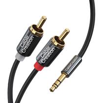 Cabo de áudio Creation de 3,5 mm para RCA 2RCA 2m, pacote com 2 Cabo de áudio Creation de 3,5 mm para RCA 2RCA 2m, pacote com 2