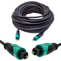 Cabo De Áudio Digital Óptico Toslink Tv Home Pvc 15 Metros