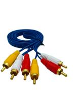 Cabo De Áudio E Vídeo 3 Rca Macho X 3 Rca Macho Com 1,50m