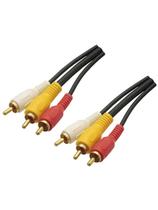 Cabo De Audio E Video 3Rca + 3Rca Gold 1,80 Metros