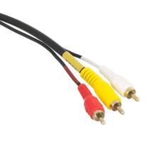 Cabo de Áudio e Vídeo 3x3 RCA Profissional 10 Metros