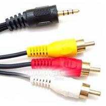 Cabo de Áudio e Vídeo P2 x 3 RCA Stereo - Oem