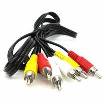 Cabo De Áudio E Vídeo RCA 1,5 Metros Plugue Padrão Cabo De Áudio E Vídeo RCA 1,5 Metros Plugue Padrão