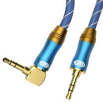 Cabo de Áudio EMK 3,5mm Estéreo (Macho/Macho) - 90° - 0,6m