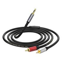 Cabo de áudio estéreo auxiliar Sovunis 3,5 mm para 2 machos RCA de 1 m