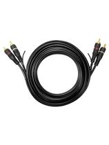 Cabo de Audio Evus C-018 2 RCA Macho x 2 RCA Macho Gold - 3m Cabo de Audio Evus C-018 2 RCA Macho x 2 RCA Macho Gold - 3m