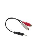 Cabo de Áudio Evus C-094 P2 Macho P/ 2 Rca Fêmea em Y 15cm Cabo de Áudio Evus C-094 P2 Macho P/ 2 Rca Fêmea em Y 15cm