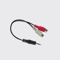 Cabo de Audio EVUS P2 Macho + 2RCA Femea 15CM C-094 Cabo Y