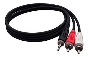 Cabo De Áudio Linha Player P2 X Rca2 3 Metros Hayonik - Preto