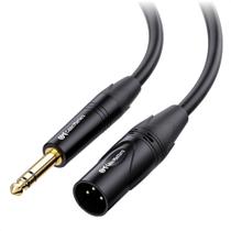Cabo de áudio Matters 6,35 mm TRS para XLR macho 25 pés preto