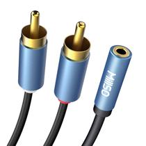 Cabo de áudio MillSo RCA para adaptador fêmea de 3,5 mm de 30 cm