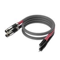 Cabo de áudio Moonsaudio 2RCA macho para 2 XLR fêmea, 1 m Cabo de áudio Moonsaudio 2RCA macho para 2 XLR fêmea, 1 m