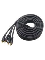 Cabo de Audio NWT 2RCA e 2RCA 5,00m 180+180 4mm Preto