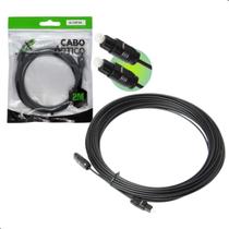 Cabo De Áudio Óptico Digital 2m Toslink Plug Gold Óptica Tv Home Theater Cabo De Áudio Óptico Digital 2m Toslink Plug Gold Óptica Tv Home Theater