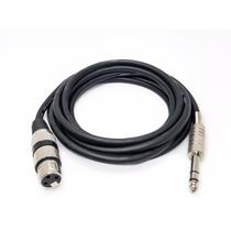 Cabo de áudio p10 macho x xlr fêmea de 3 metros