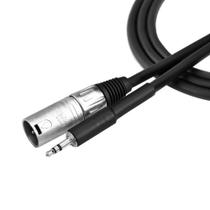 Cabo De Áudio P2 Estéreo Xrl 3 Metros Preto Santo Angelo