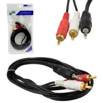 Cabo de Audio P2 Macho para 2 RCA 1.5 Metros B-MAX B-MAX B-MAX - Eu Quero Eletro