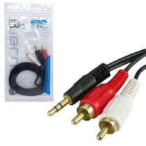 Cabo De Áudio P2 Para 2 Rca 1,3 Metros Caixa De Som, Celular
