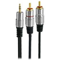Cabo de Áudio P2 para 2 RCA Nickel Fitz 2 Metros