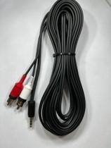 Cabo de áudio P2ST + 2 RCA 15m