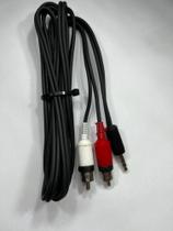 Cabo de Áudio P2st + 2 RCA 2m