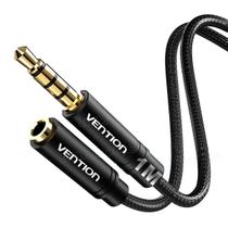 Cabo de Áudio P3 Macho P3 Fêmea Fone Microfone 4 Vias 1m Cabo de Áudio P3 Macho P3 Fêmea Fone Microfone 4 Vias 1m