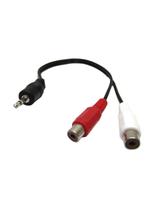 Cabo De Audio Para Tv Led Samsung 2Rca F + P2 Estereo 15 Cm